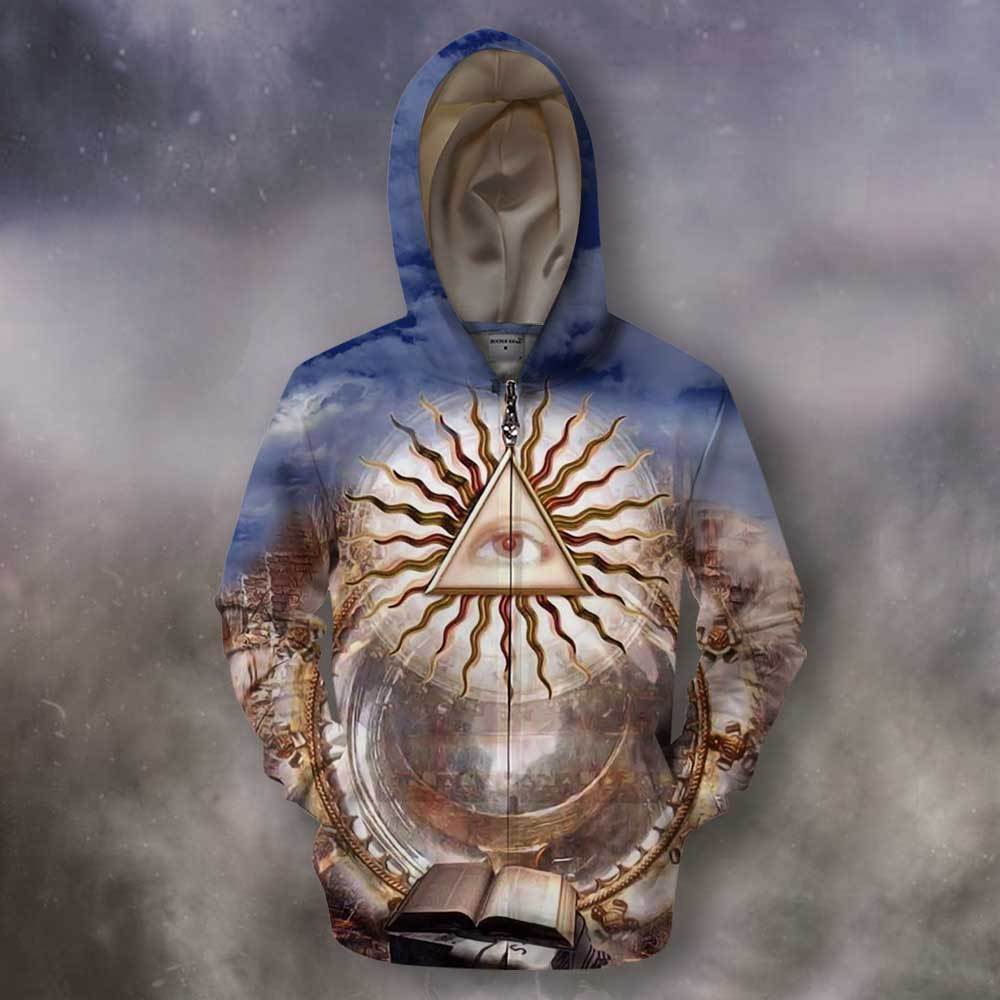 3D All Over Print Regular Masons Hoodie-Apparel-HD09-Zipped Hoodie-S-Vibe Cosy™