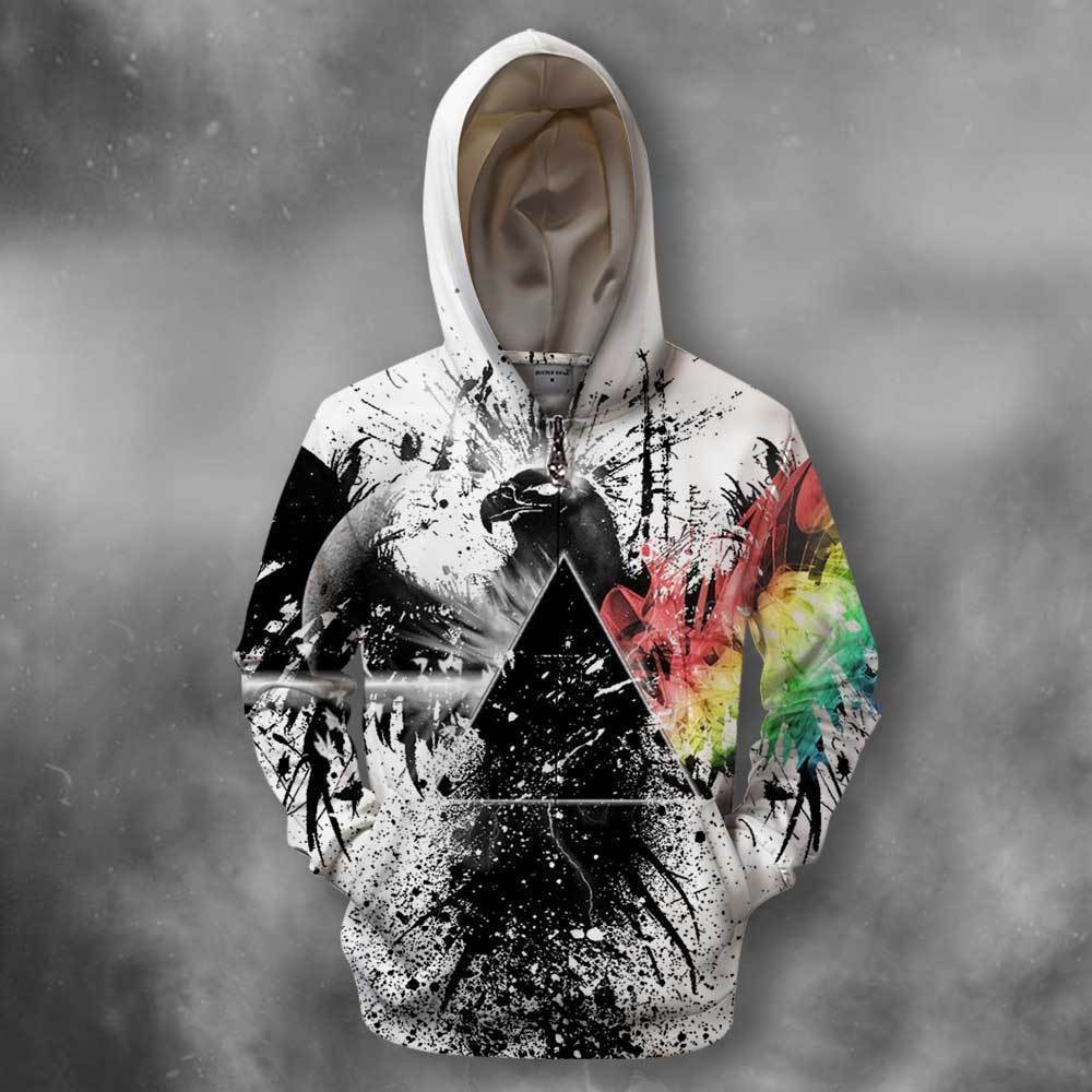3D All Over Print Red White & Floyd Hoodie-Apparel-HD09-Zipped Hoodie-S-Vibe Cosy™
