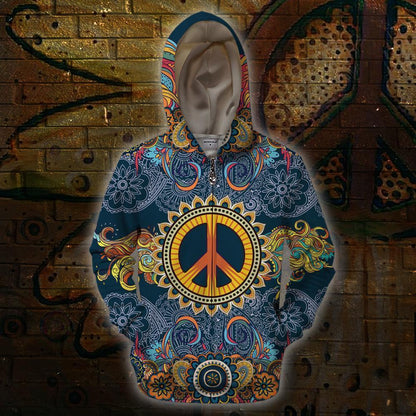 Blue Hippie 3D All Over Printed Shirts for Men and Women TT-Apparel-TT-Zipped Hoodie-S-Vibe Cosy™