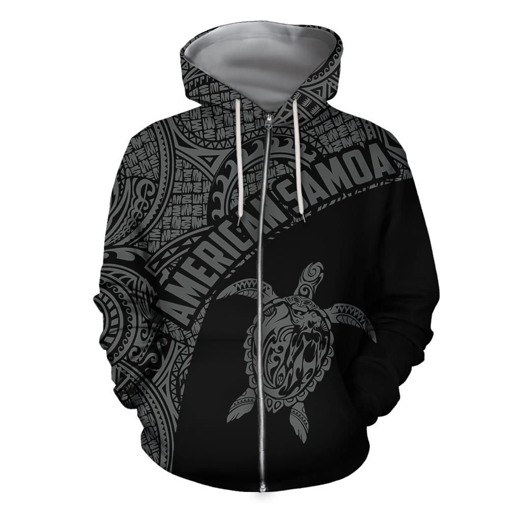 American Samoa Polynesian Hoodie -Gray-Apparel-Phaethon-Hoodie-S-Vibe Cosy™