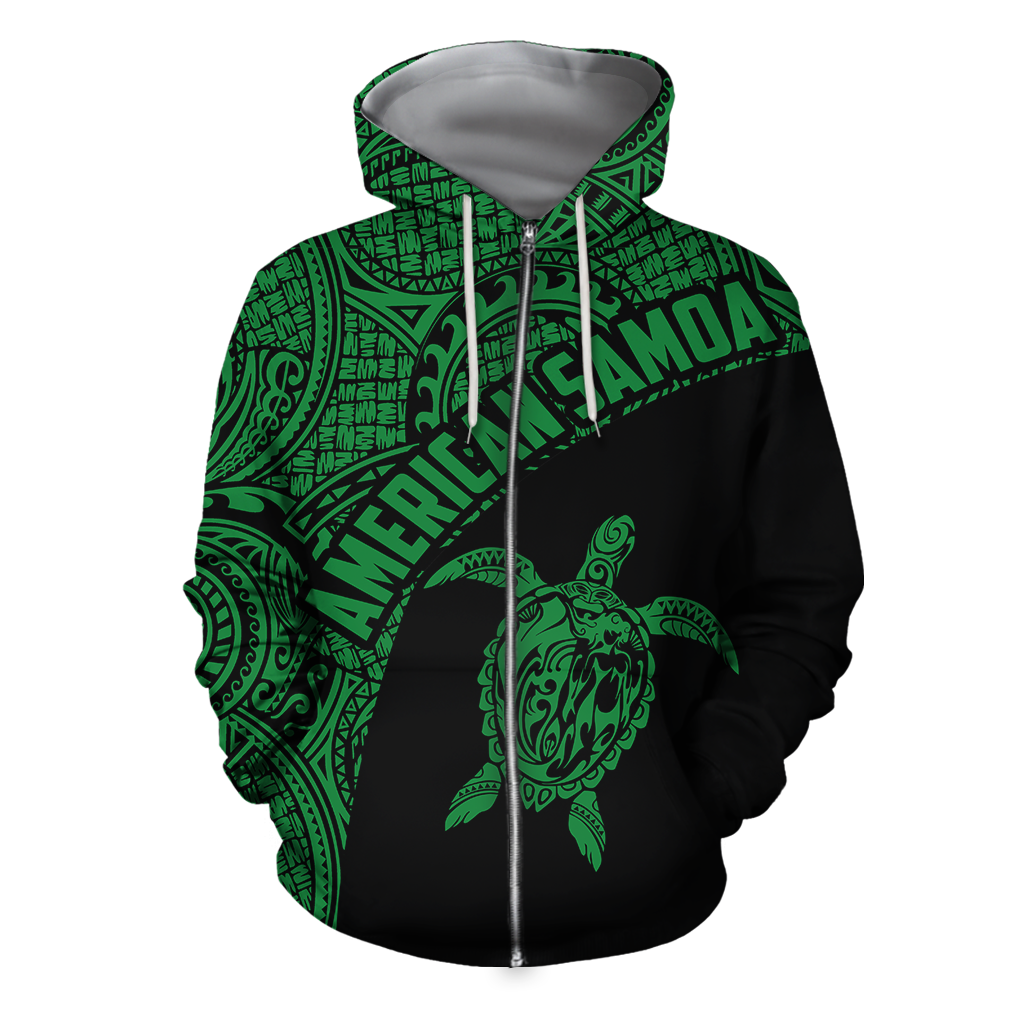 American Samoa Polynesian Hoodie - GREEN PL-Apparel-PL8386-Hoodie-S-Vibe Cosy™