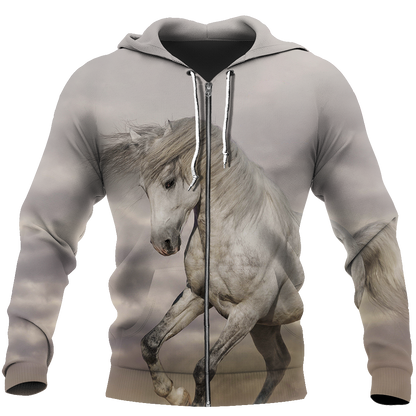 Dawn - Horse NTH220709-Apparel-NTH-ZIPPED HOODIE-S-Vibe Cosy™