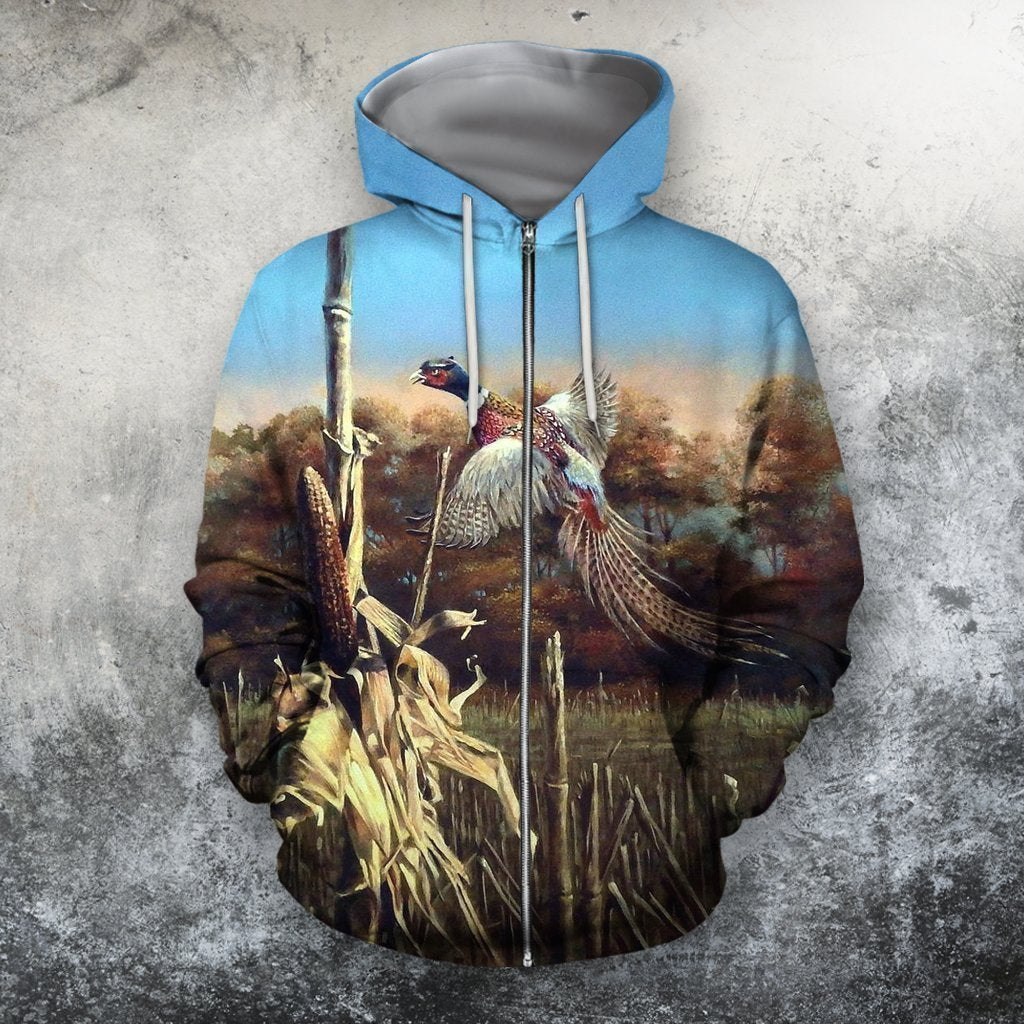 Hunting Bird Art 3D All Over Printed Shirts-Apparel-HP Arts-ZIPPED HOODIE-S-Vibe Cosy™