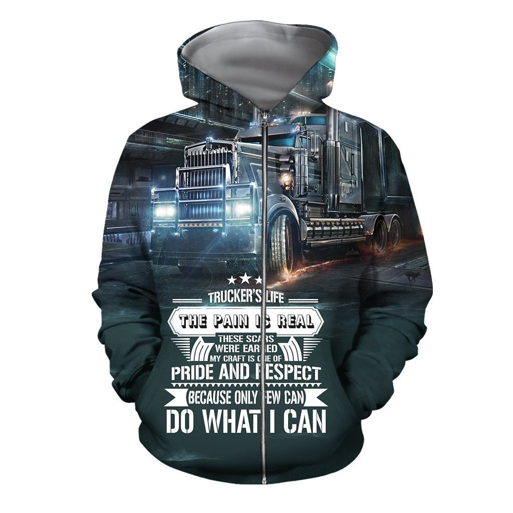 3D All Over Printed Truck Do What I Can Shirts And Shorts-Apparel-6teenth World-ZIPPED HOODIE-S-Vibe Cosy™
