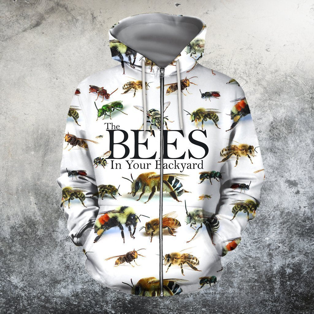 3D All Over Printed The Bees Shirts-Apparel-NTH-Zip-S-Vibe Cosy™