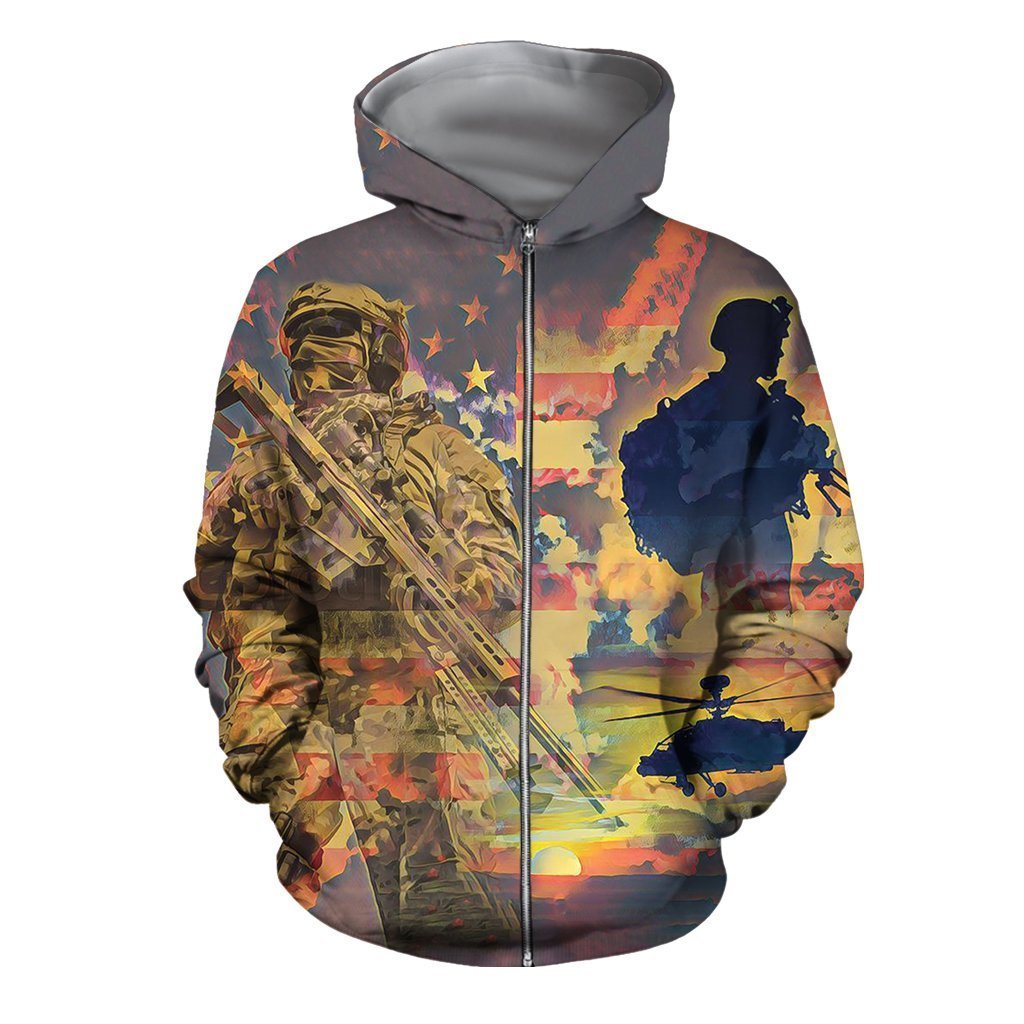 All Over Printed God N Country Shirts-Apparel-HP Arts-ZIPPED HOODIE-S-Vibe Cosy™