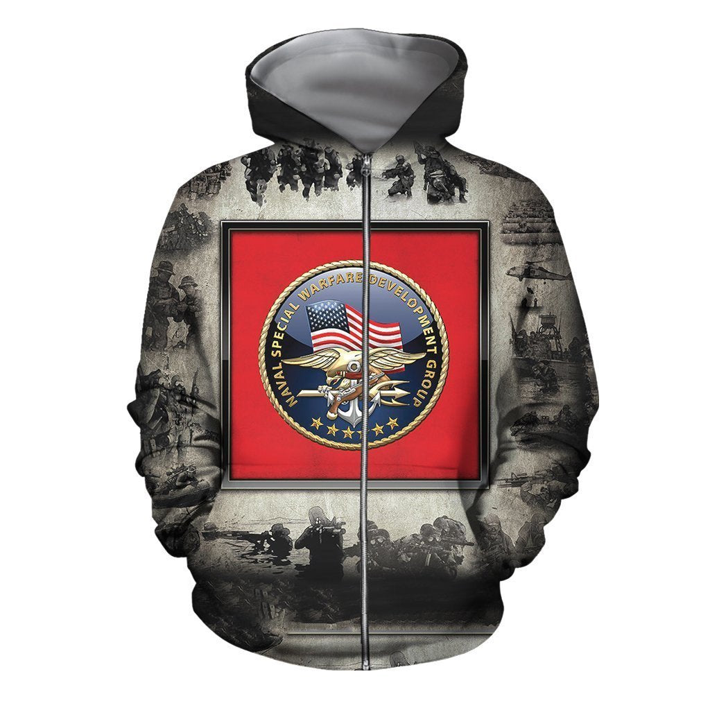 All Over Printed Naval Special Warfare Shirts-Apparel-HP Arts-ZIPPED HOODIE-S-Vibe Cosy™