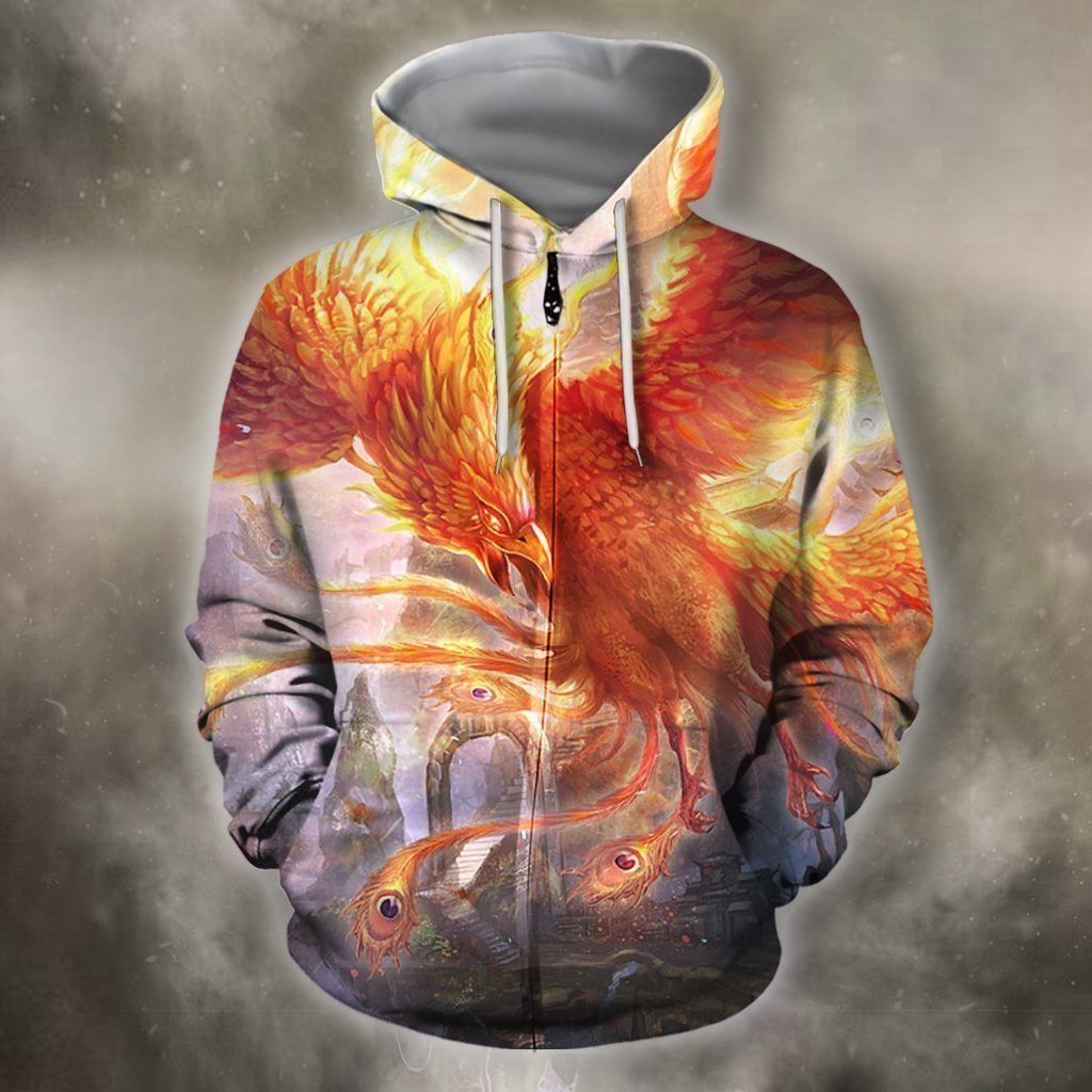 Surrealist Phoenix 3D All Over Printing Shirts-Apparel-Phaethon-Zip-S-Vibe Cosy™