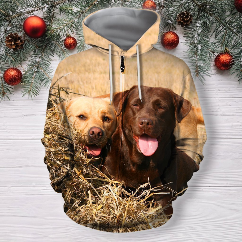 3D All Over Print Dog Labrador Shirts-Apparel-Phaethon-Zip-S-Vibe Cosy™