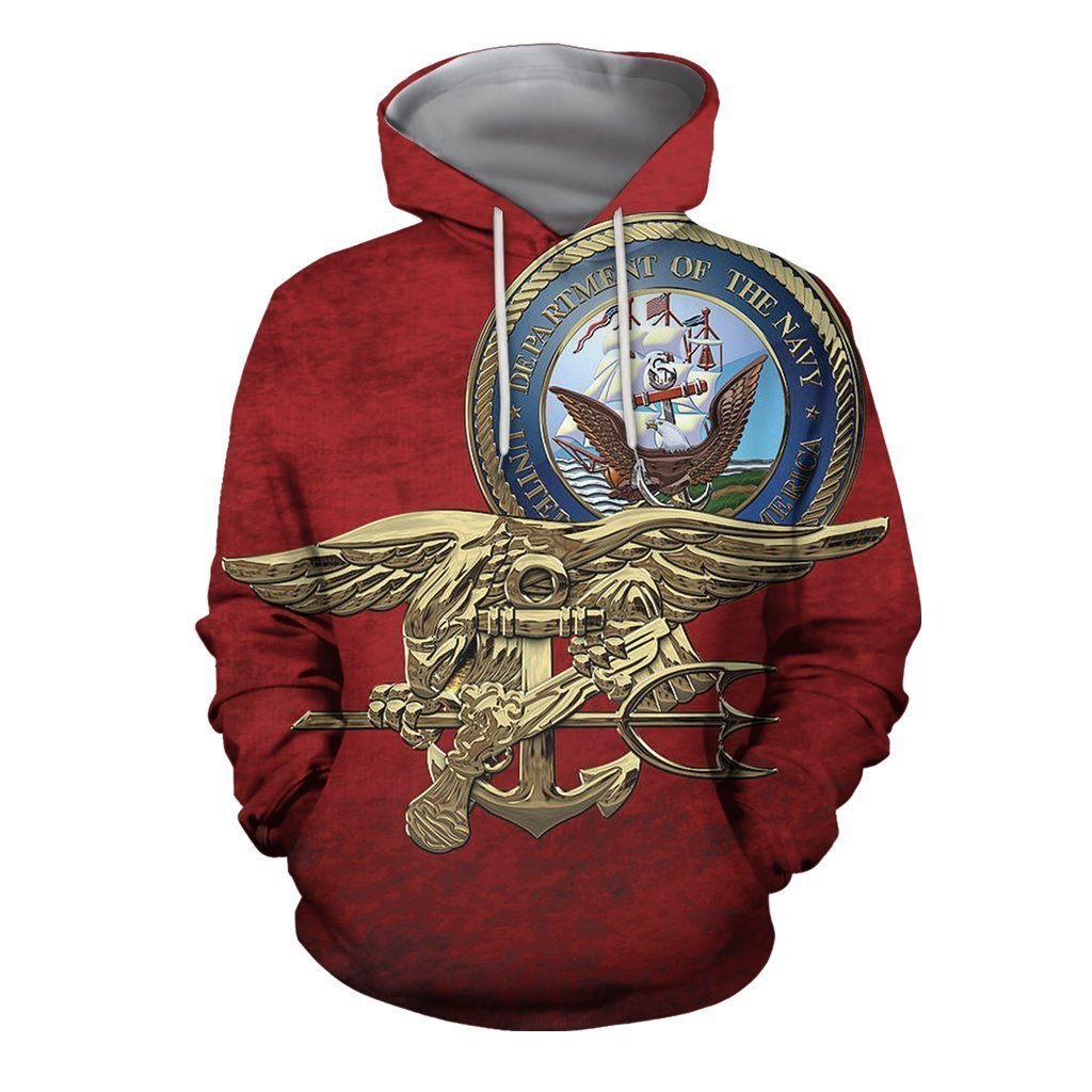 All Over Printed Navy Seals Trident Shirts-Apparel-HP Arts-Hoodie-S-Vibe Cosy™