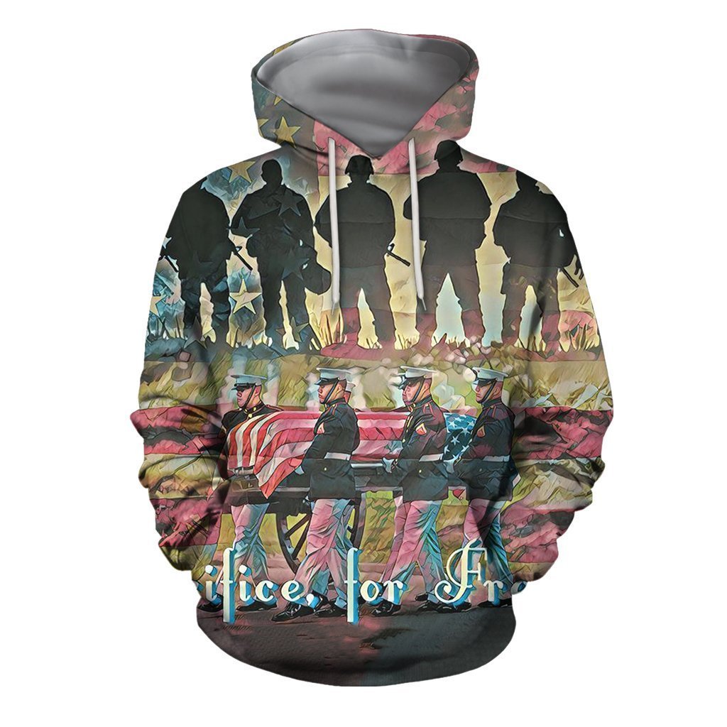 All Over Printed Sacrifice For Freedom Shirts-Apparel-HP Arts-Hoodie-S-Vibe Cosy™