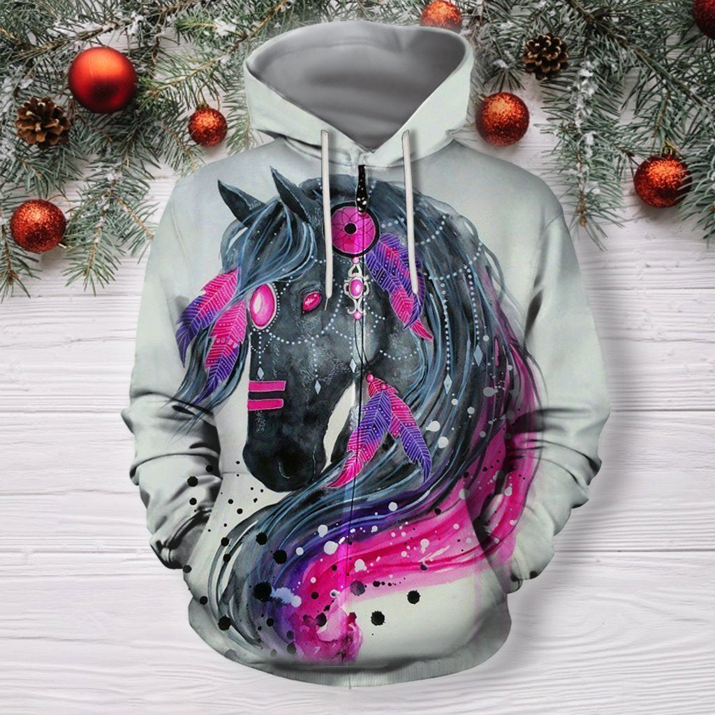 3D All Over Print Horse Beautiful Shirts-Apparel-Phaethon-Zip-S-Vibe Cosy™