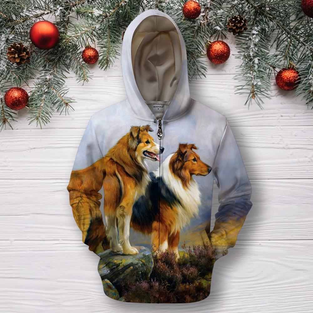 3D All Over Print Dog Art Shirts-Apparel-Phaethon-Zip-S-Vibe Cosy™