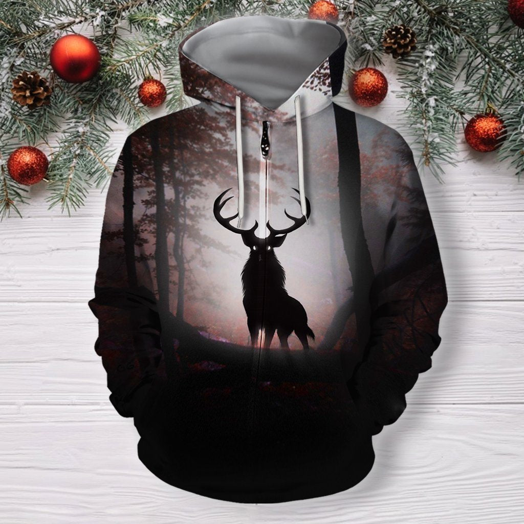 All Over Print Deer Shadow-Apparel-Phaethon-Hoodie-S-Vibe Cosy™