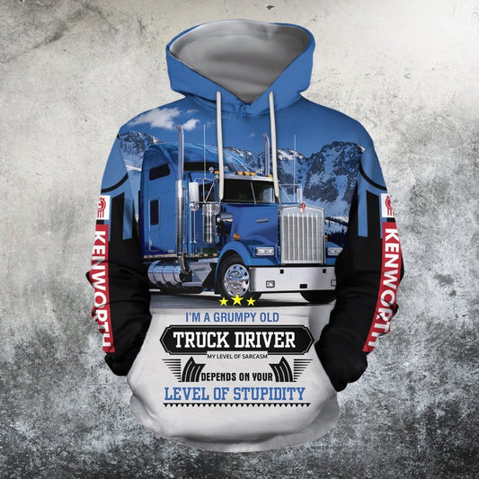 3D All Over Printed Truck Driver Hoodie-Apparel-HP Arts-Hoodie-S-Vibe Cosy™
