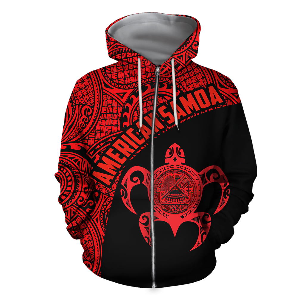 American Samoa Polynesian Hoodie - Red-Apparel-Phaethon-Hoodie-S-Vibe Cosy™