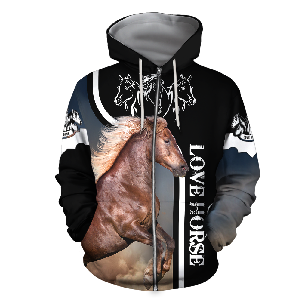 Beautiful Horse Shirt - Winter Set for Men and Women JJ101201-Apparel-NNK-Hoodie-S-Vibe Cosy™
