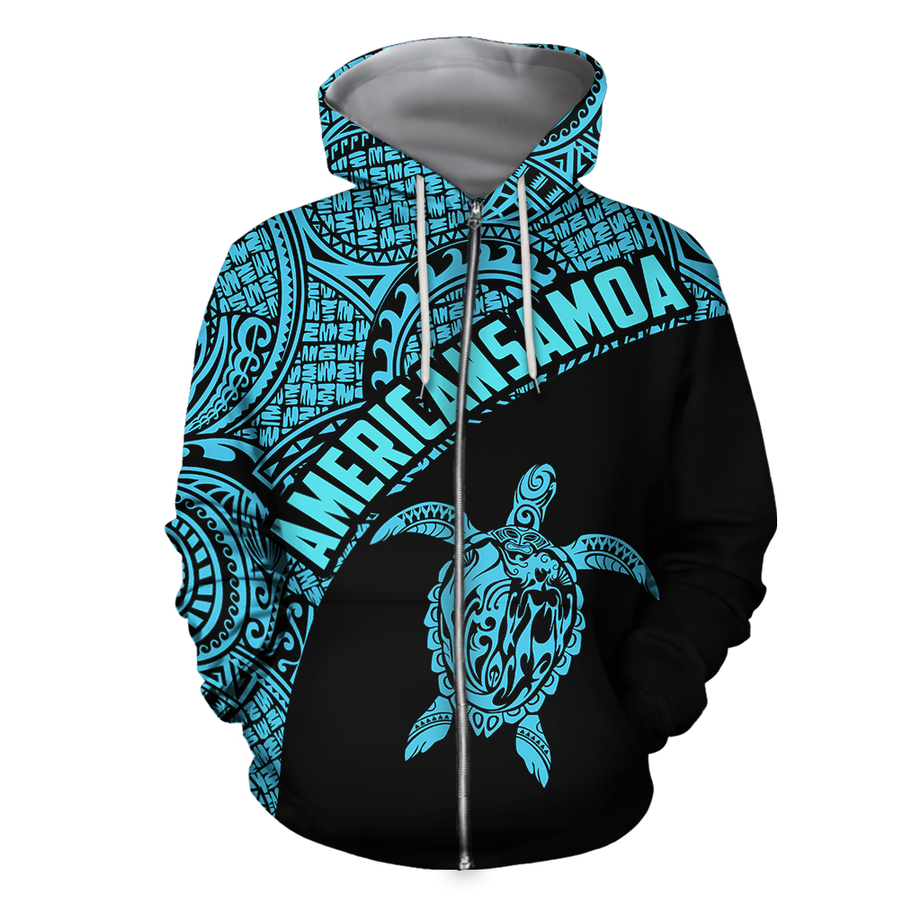 American Samoa Polynesian Hoodie - Blue PL-Apparel-PL8386-Hoodie-S-Vibe Cosy™