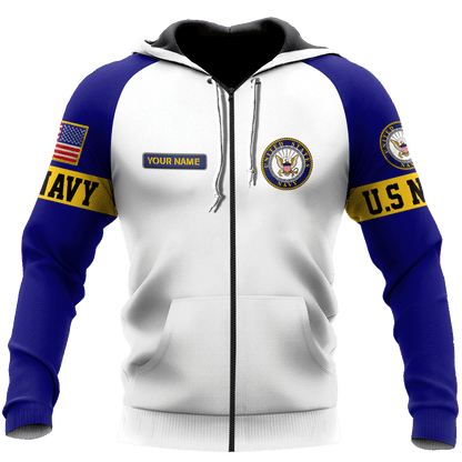 Customized name US Navy 3D All Over Printed Unisex Shirts