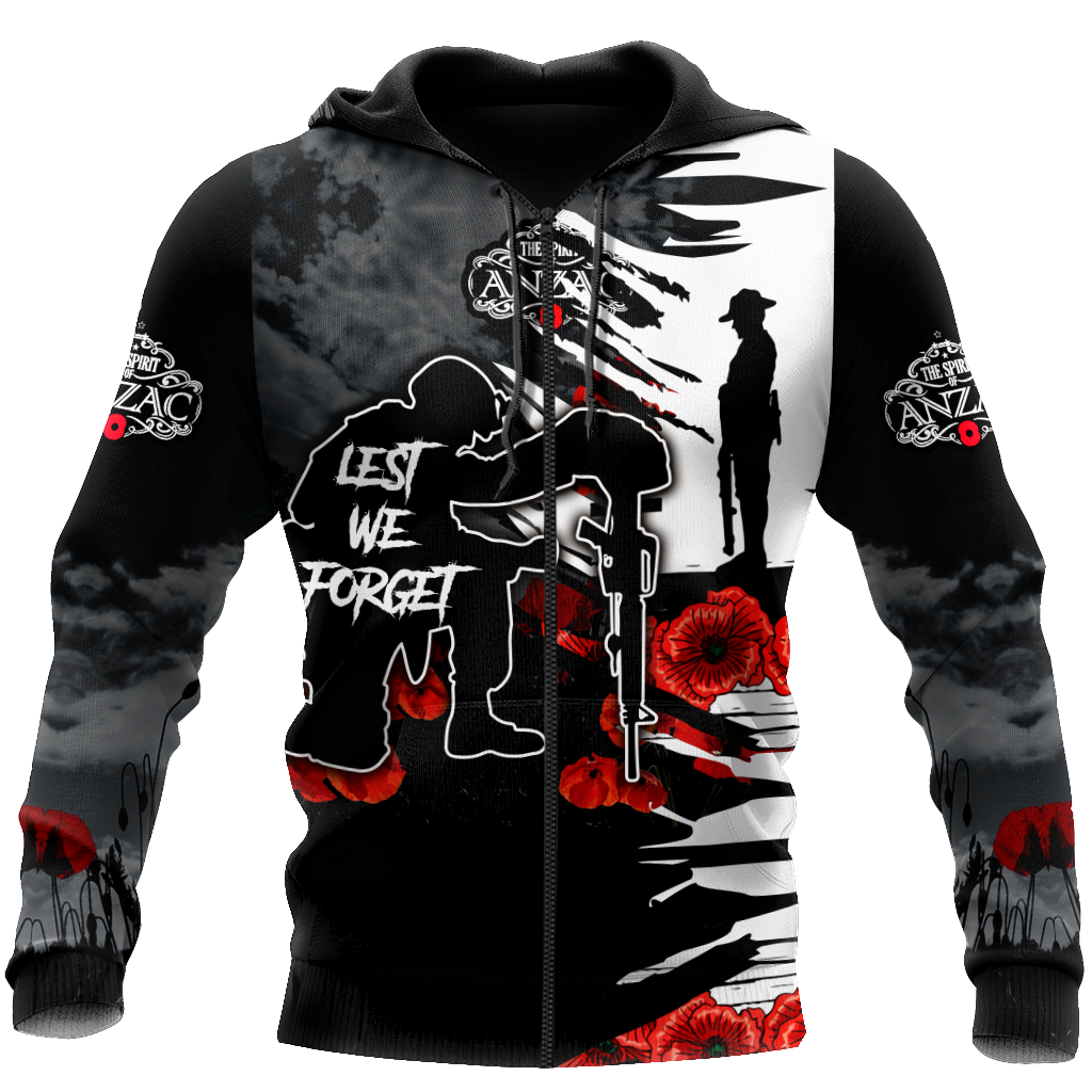 Premium Unisex Hoodie Anzac Day Lest We Forget  ML