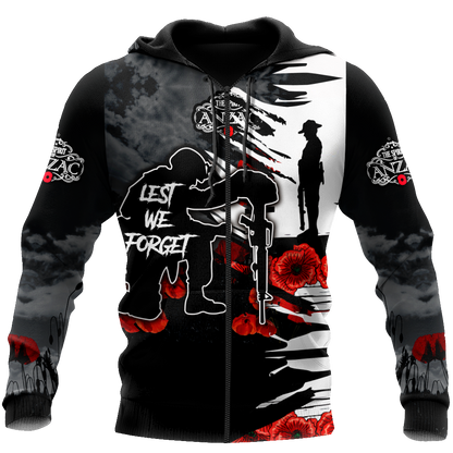 Premium Unisex Hoodie Anzac Day Lest We Forget  ML