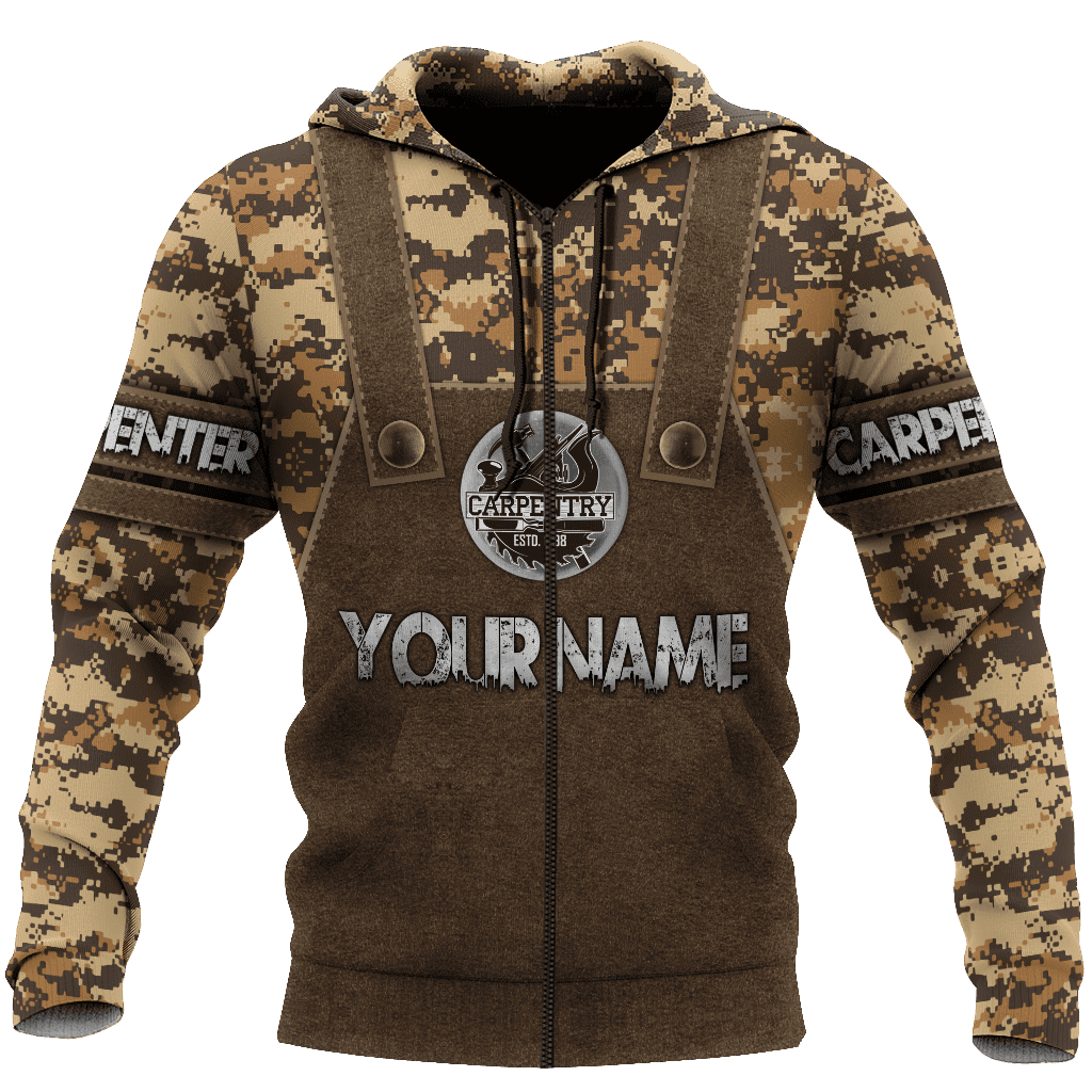 Premium Custome Name Carpenter 3D All Over Printed Unisex Shirts