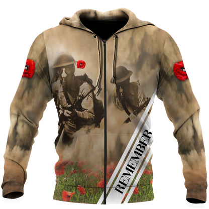 Remembrance Day Lest We Forget 3D All Over Printed Unisex Shirts