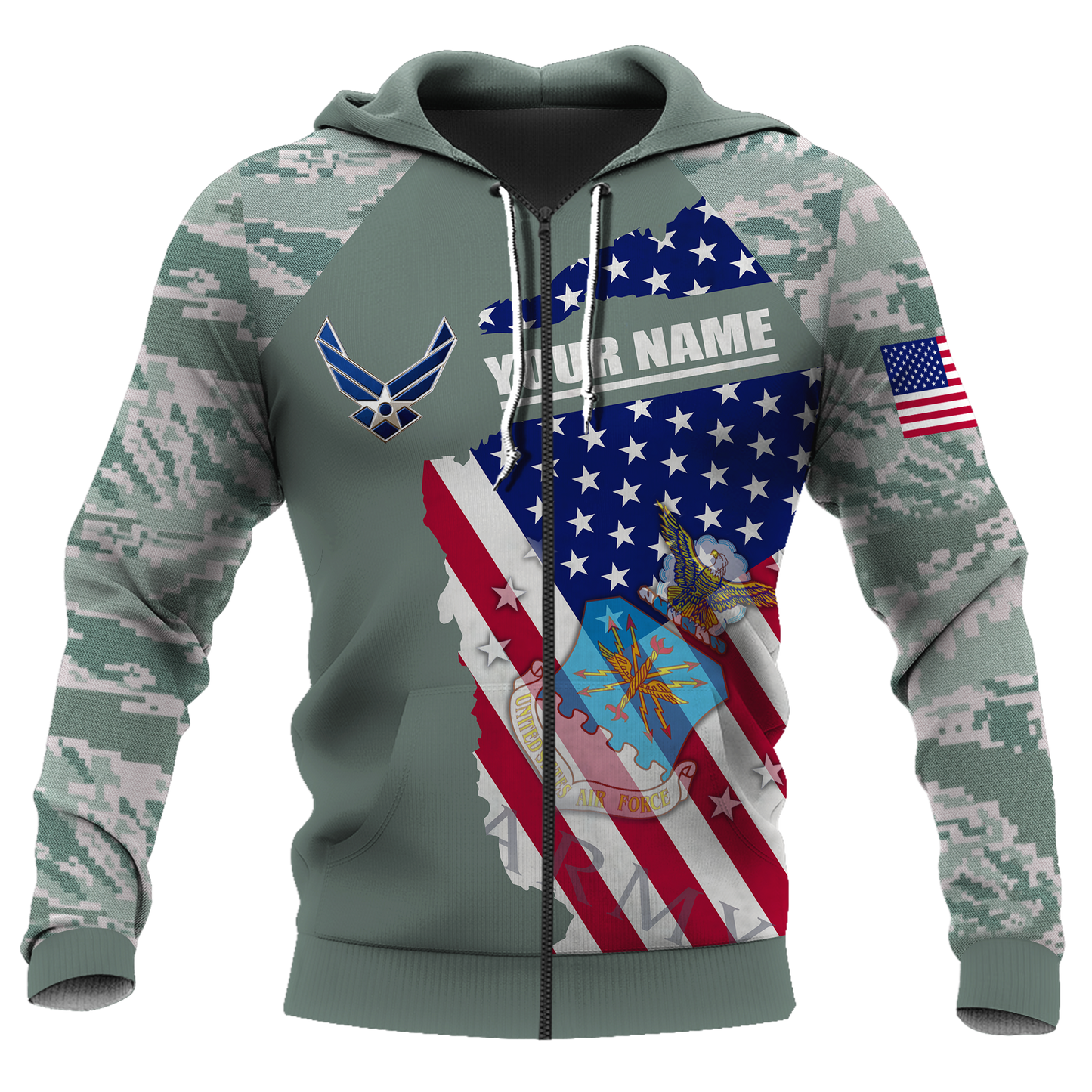 Custom name US Air Force Veteran Brothers in arms 3D print shirts