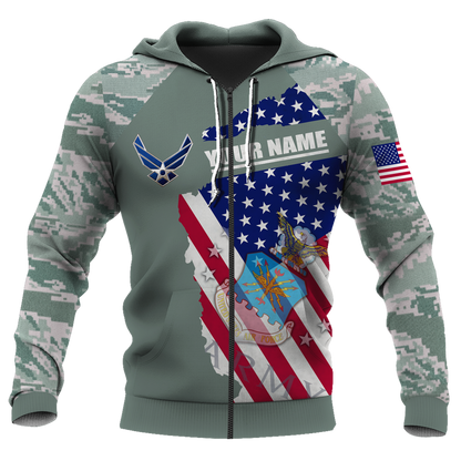 Custom name US Air Force Veteran Brothers in arms 3D print shirts