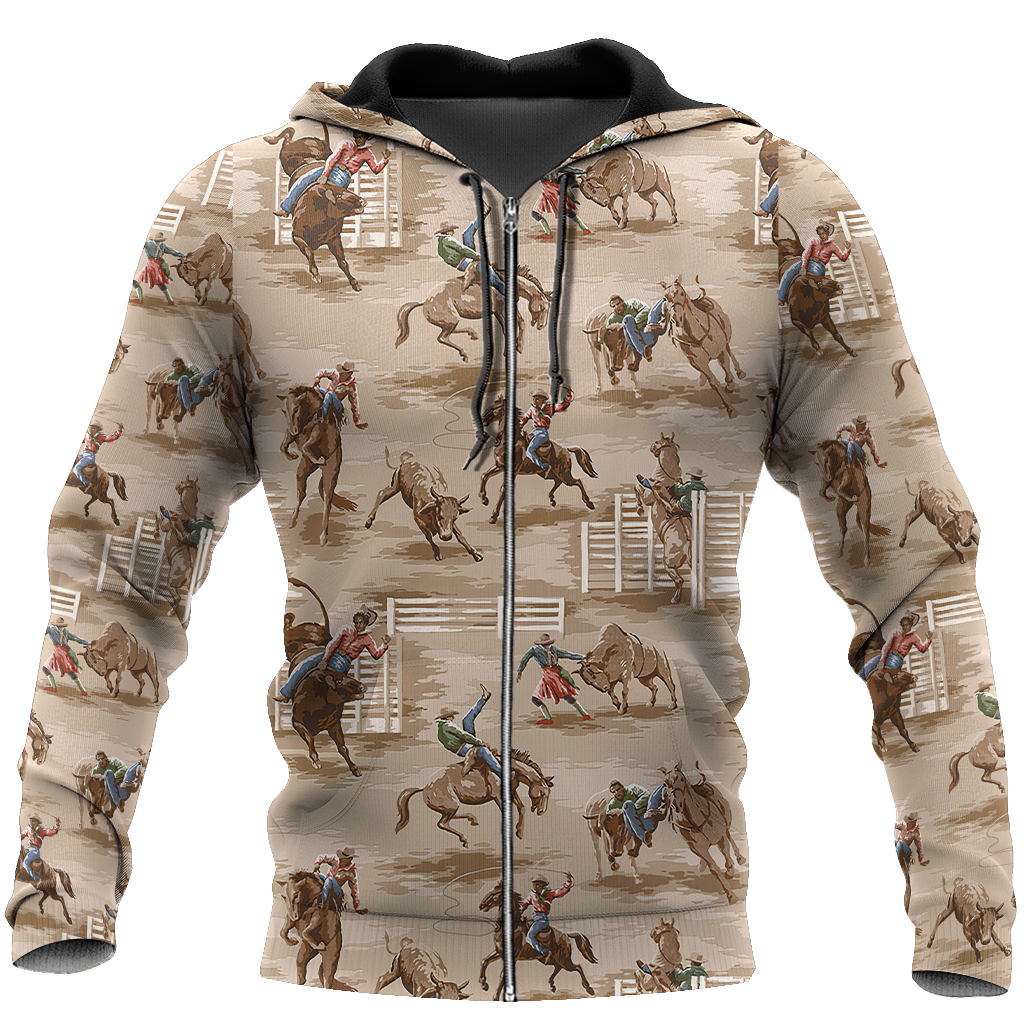 Rodeo 3D All Over Printed Unisex Shirts Rodeo Pattern