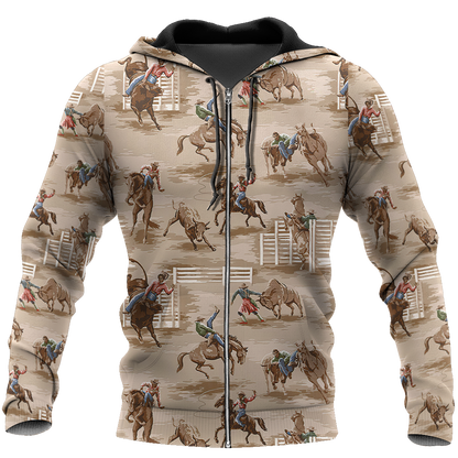 Rodeo 3D All Over Printed Unisex Shirts Rodeo Pattern