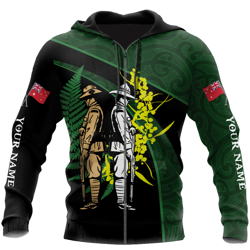 Anzac day custom name the ode Australia and Kiwi Veteran 3D print shirt