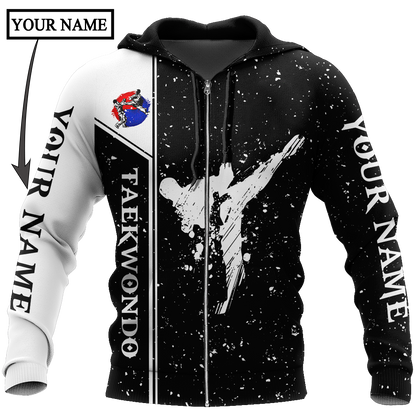 Customize Name Taekwondo Hoodie For Men And Women DD26032105