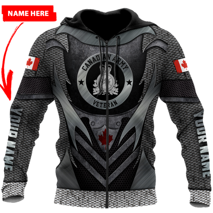 Personalized Name XT Canadian Army Veteran 3D Printed Clothes PD30032101