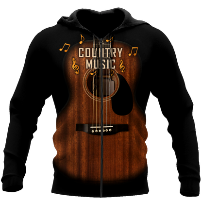 Country Music Guitar Musical Instrument 3D All Over Printed Shirts For Men And Women