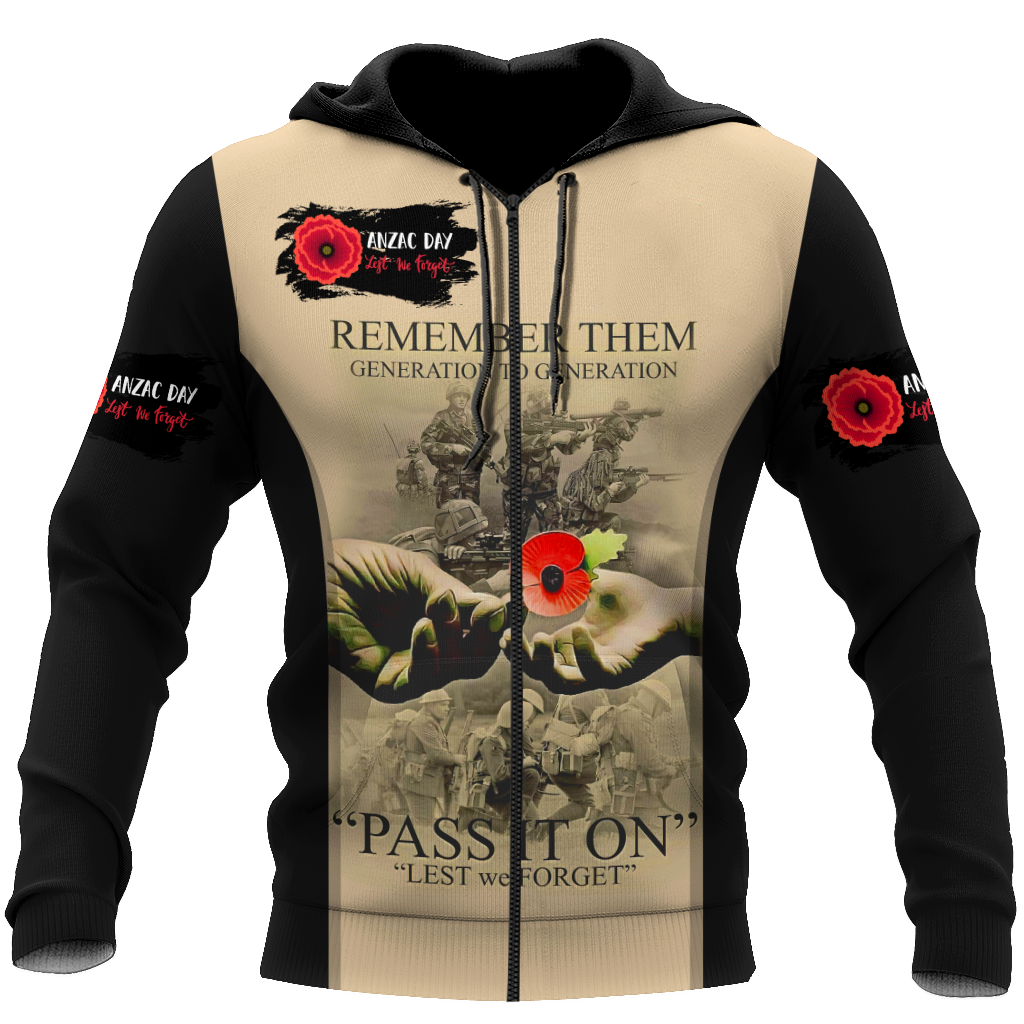 Anzac Day 3D Printed Unisex Shirts TN PD25032101