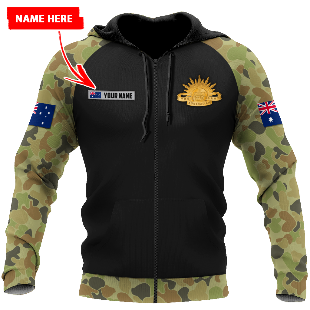 Personalized Australian Army 3D Printed Unisex Shirts TN PD29032102