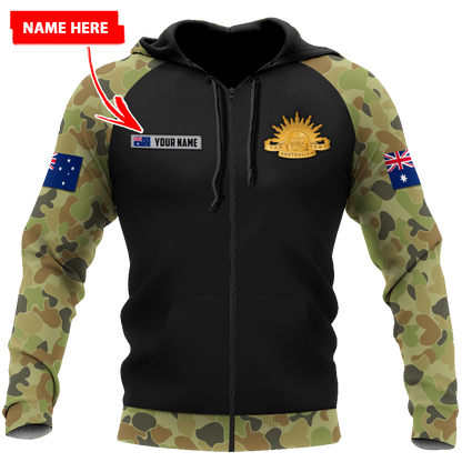 Personalized Australian Army 3D Printed Unisex Shirts TN PD29032102