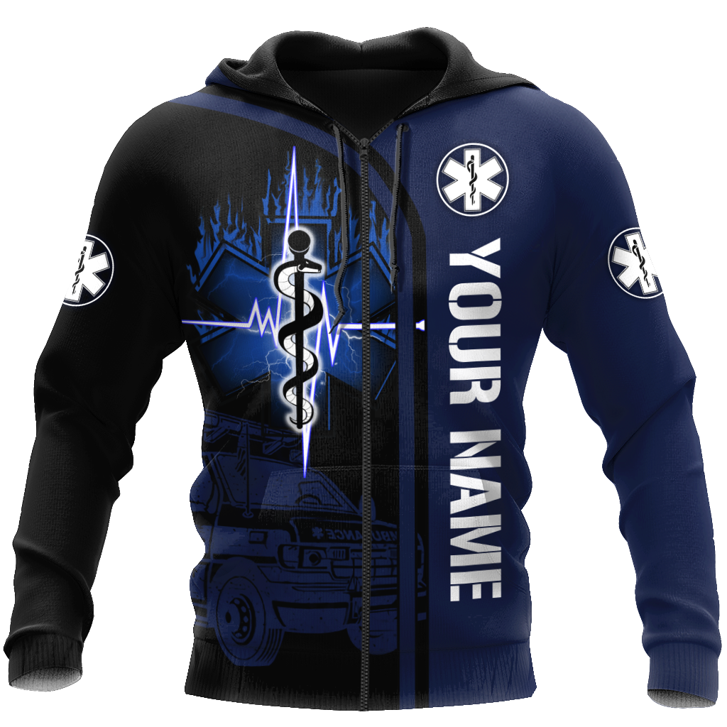 Premium Customized Name 3D All Over Printed Unisex Shirts For EMS Worker