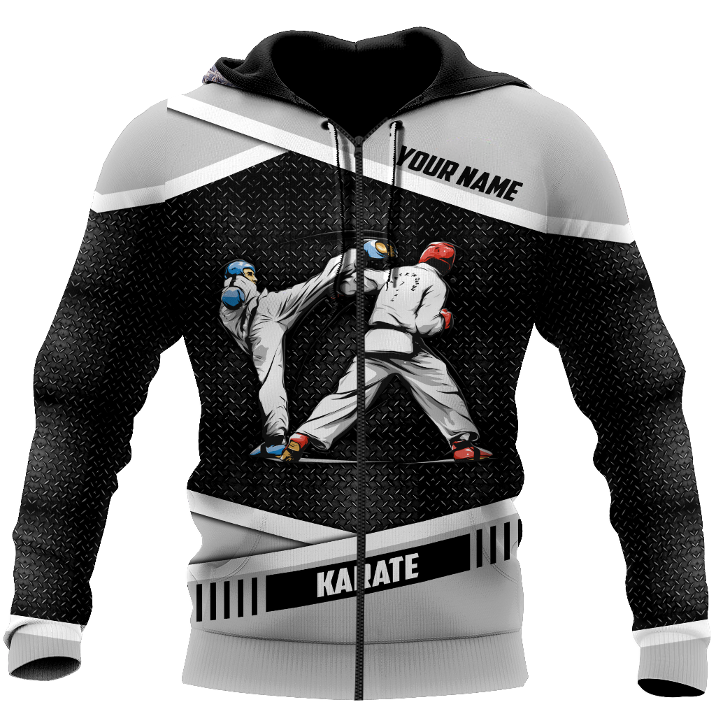 Customize Name Karate Fighting Hoodie For Men And Women MH11032105