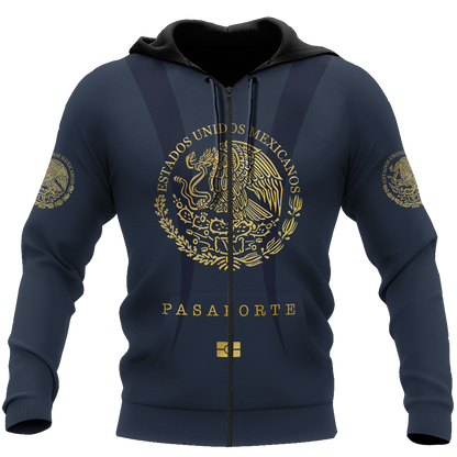 Mexico Pasaporte 3D All Over Printed Unisex Hoodie