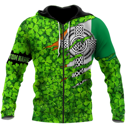 Premium Personalized Name Irish Saint Patrick's Day 3D All Over Printed Unisex Shirts