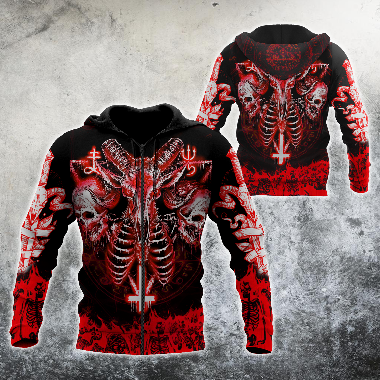 Skull Satanic Hoodie For Men And Women MH12012102