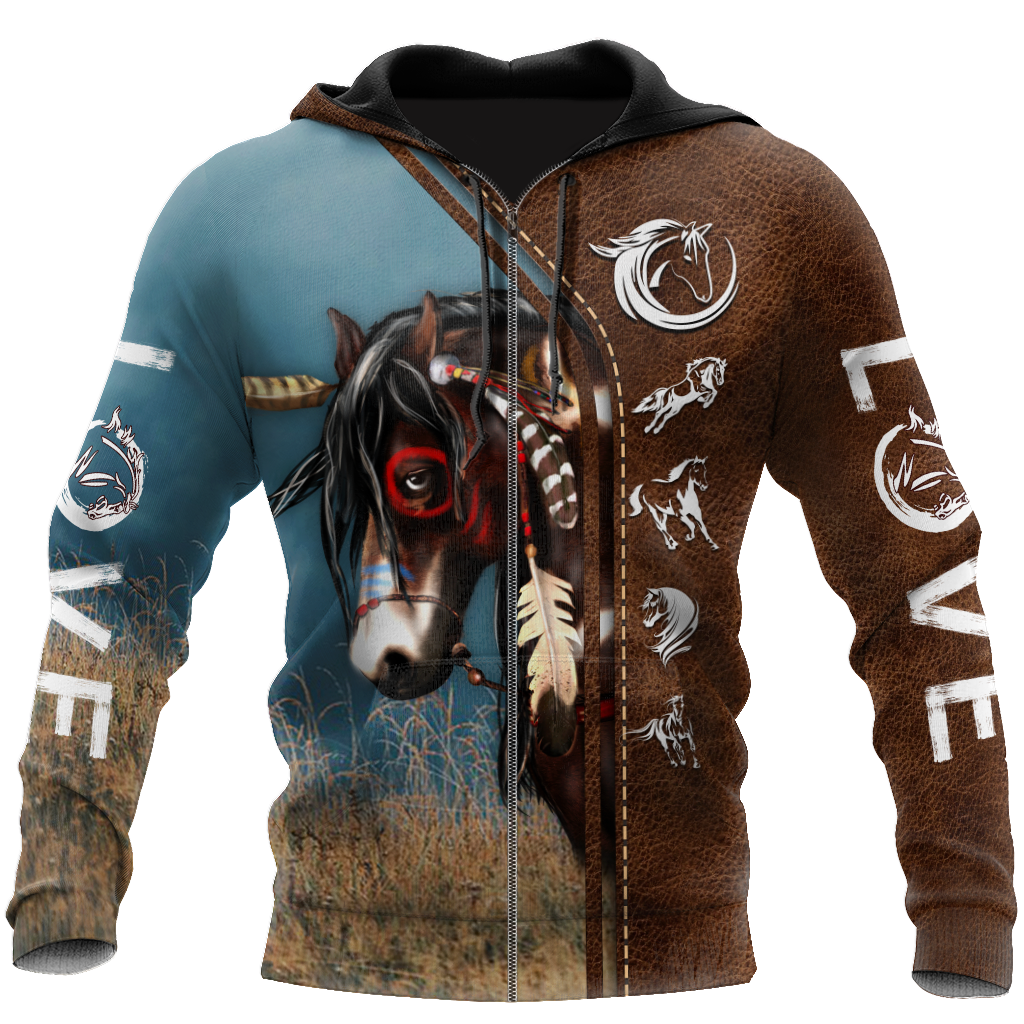 Native Horse American Paint Horse 3D All Over Printed Shirts For Men And Women TR1911201ND