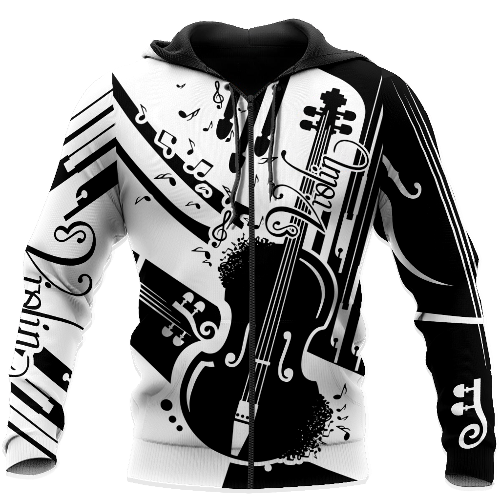 Violin Musical Instrument 3D All Over Printed Hoodie For Men And Women
