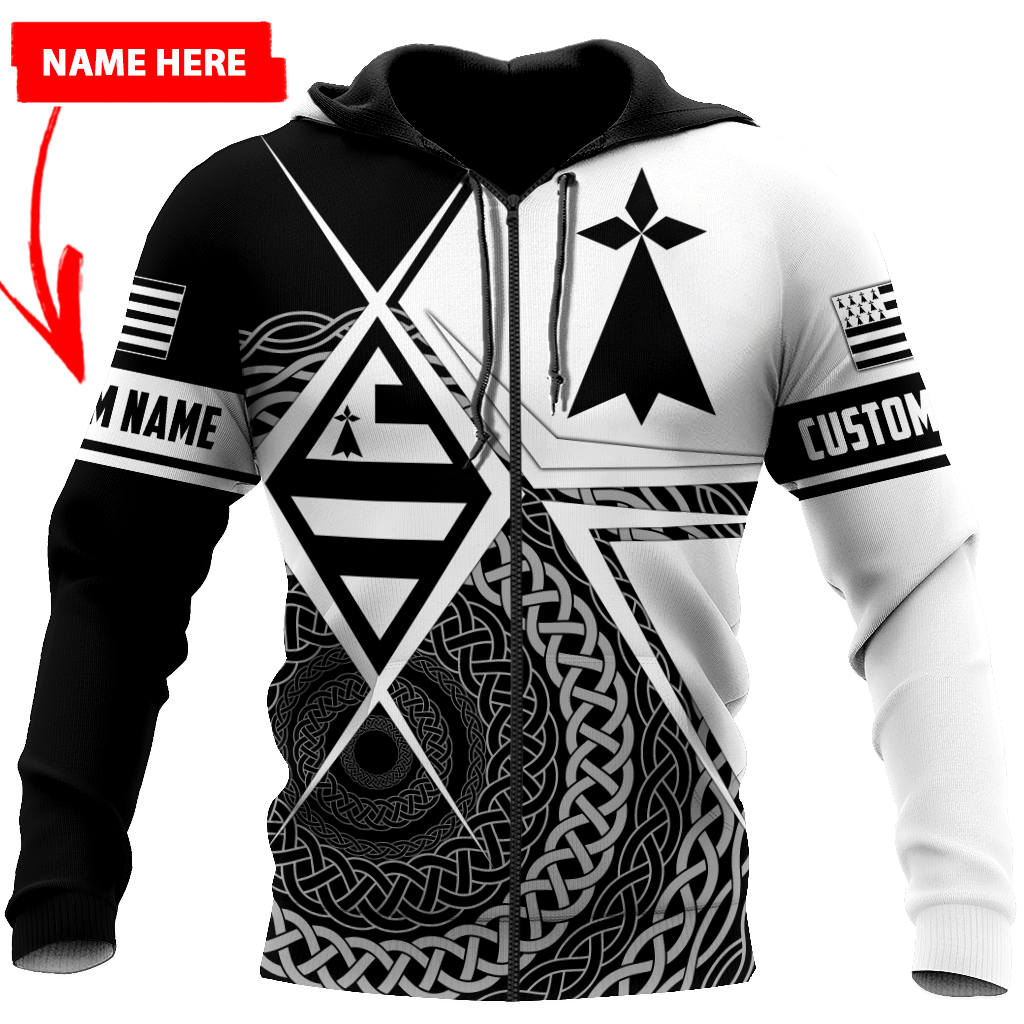 Premium Personalized 3D Printed Bretagne Shirts MEI