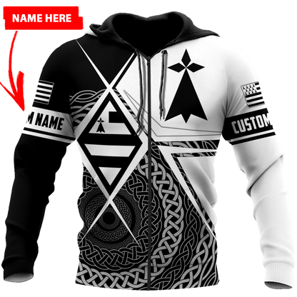 Premium Personalized 3D Printed Bretagne Shirts MEI