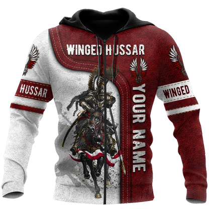 Premium Winged Hussars Red Custom name 3D Printed Shirts