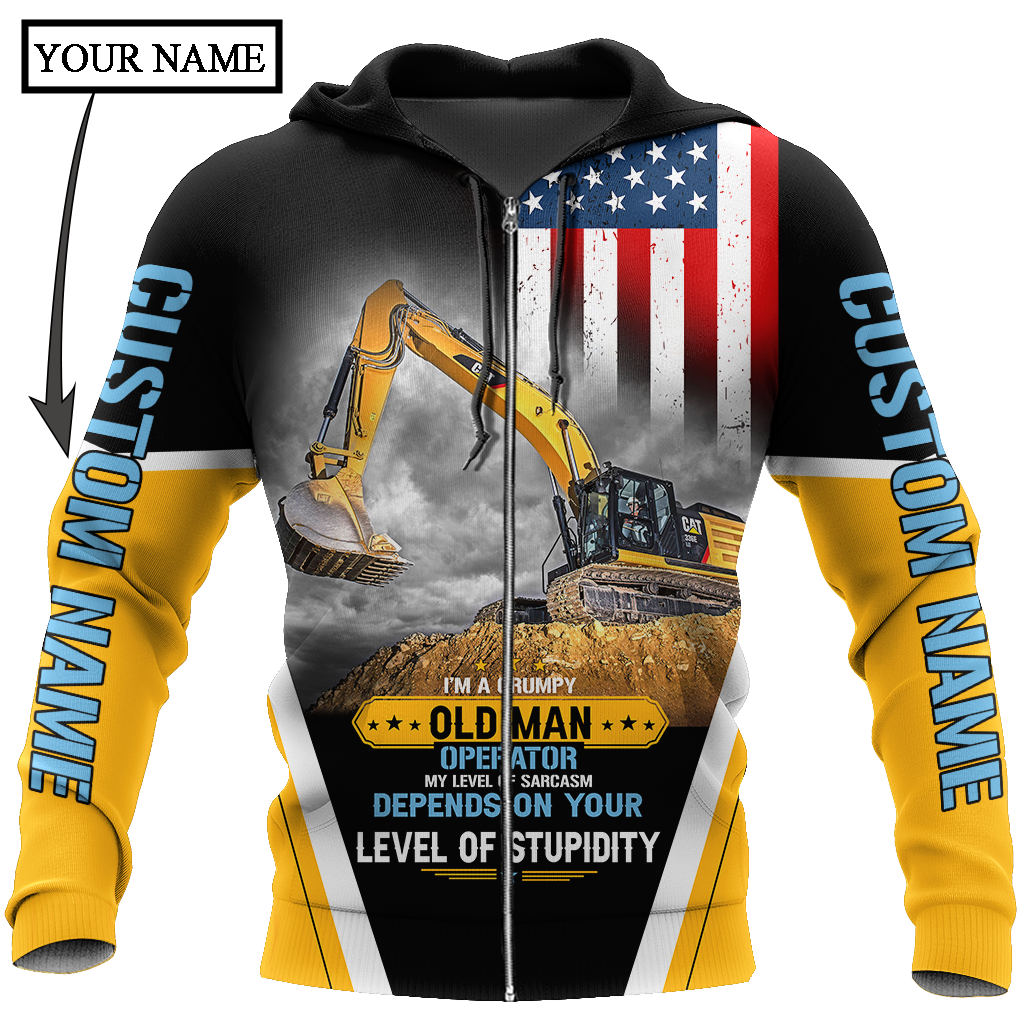 3D All Over Printed Excavator  Unisex Shirts Custom Name XT DD20022102