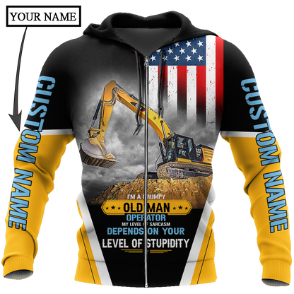 3D All Over Printed Excavator  Unisex Shirts Custom Name XT DD20022102